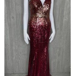 Red & gold sequin super sparkly dress Size 7