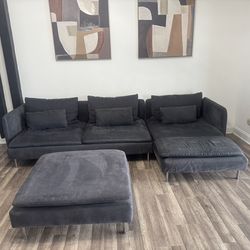 Sectional dark gray