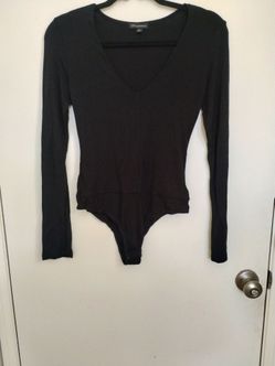 Shinestar Juniors Black Long Sleeve Bodysuit Size M
