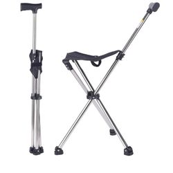 WALKING CANE WITH FLIP SEAT FOLDABLE HIKING STICK CHAIR DESIGNED TO BE FOLDABLE FOR CONVENIENT STORAGE AND PORTABILITY 