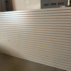 Grey garage panel