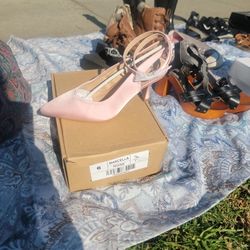 Pink Satin Pumps/heels