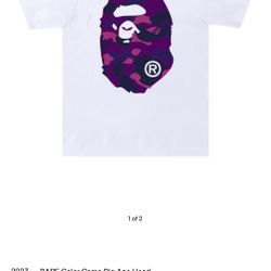 Bape purple camo white t shirt