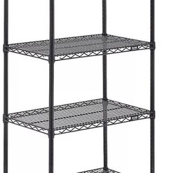 Multiple Black Wire  Shelves
