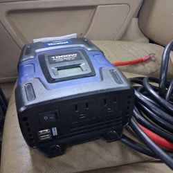 Inverter 12v 1000/2000watt 200amp Cables 25ft 6gauge