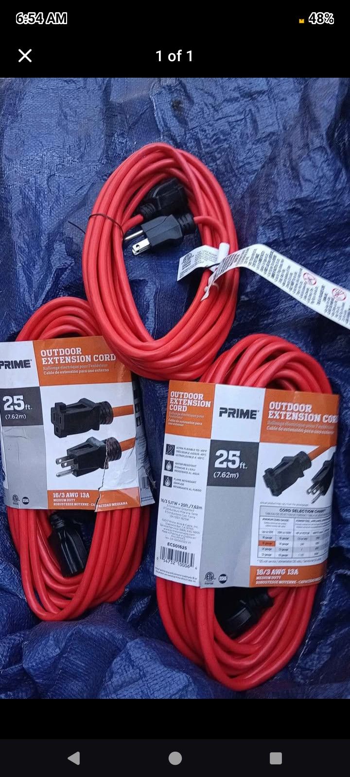 25 Ft Extension Cord