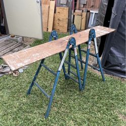 Multiposition Ladder With Scaffolding, Heavy, Strong Steel Works Great