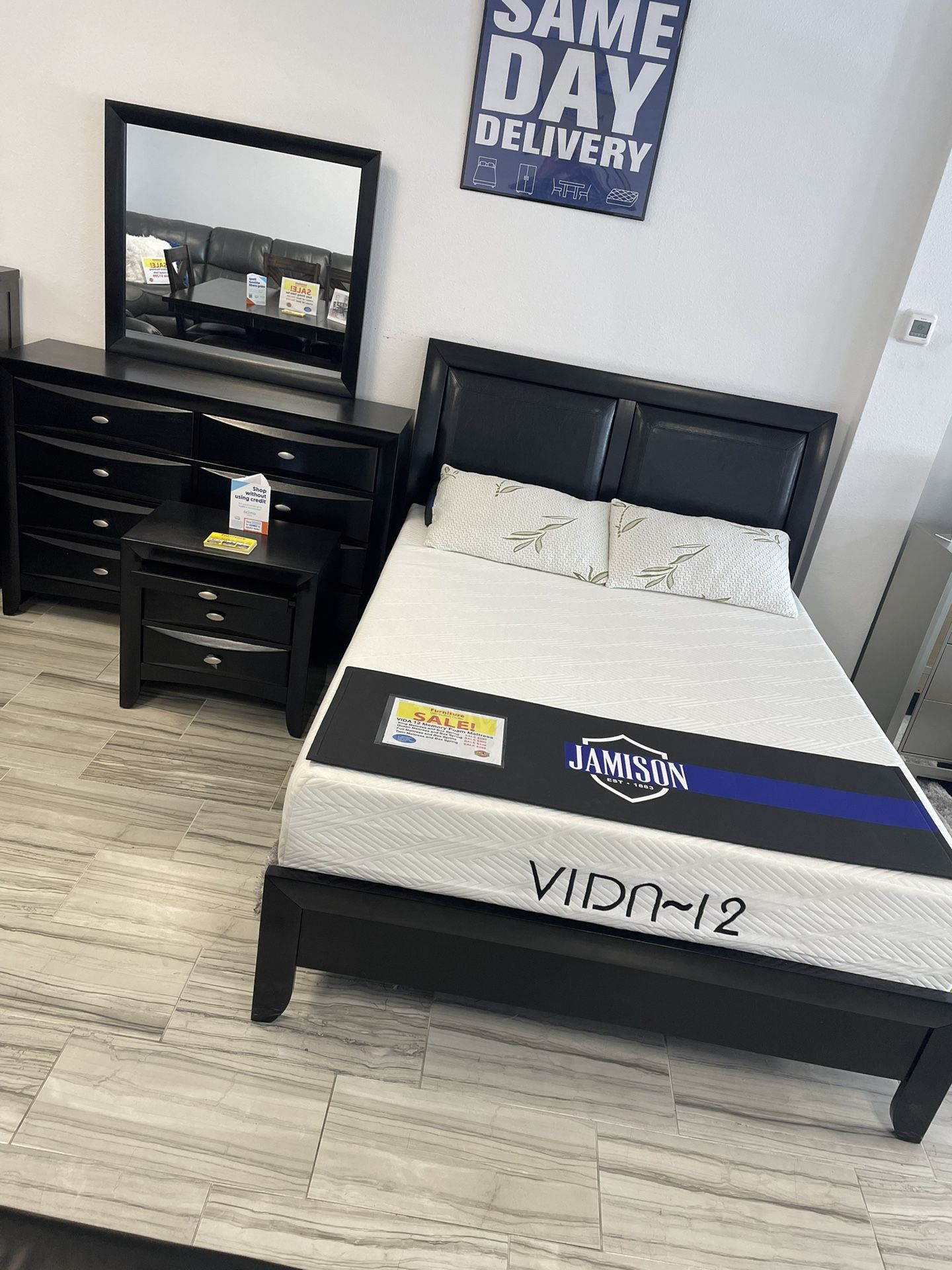 Going out of business sale. Emily black bedroom set now $899. Easy finance option. Same day delivery.