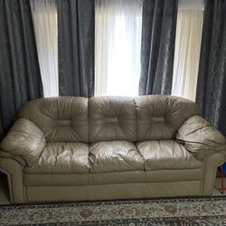 2 Large Beige Sofas (additional 9 Picture Frames)
