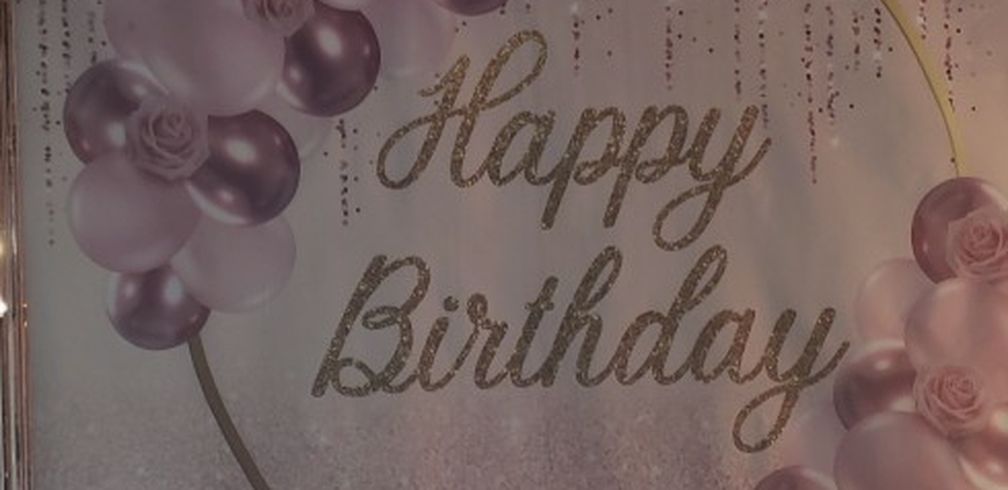 Rose Gold Birthday Backdrop