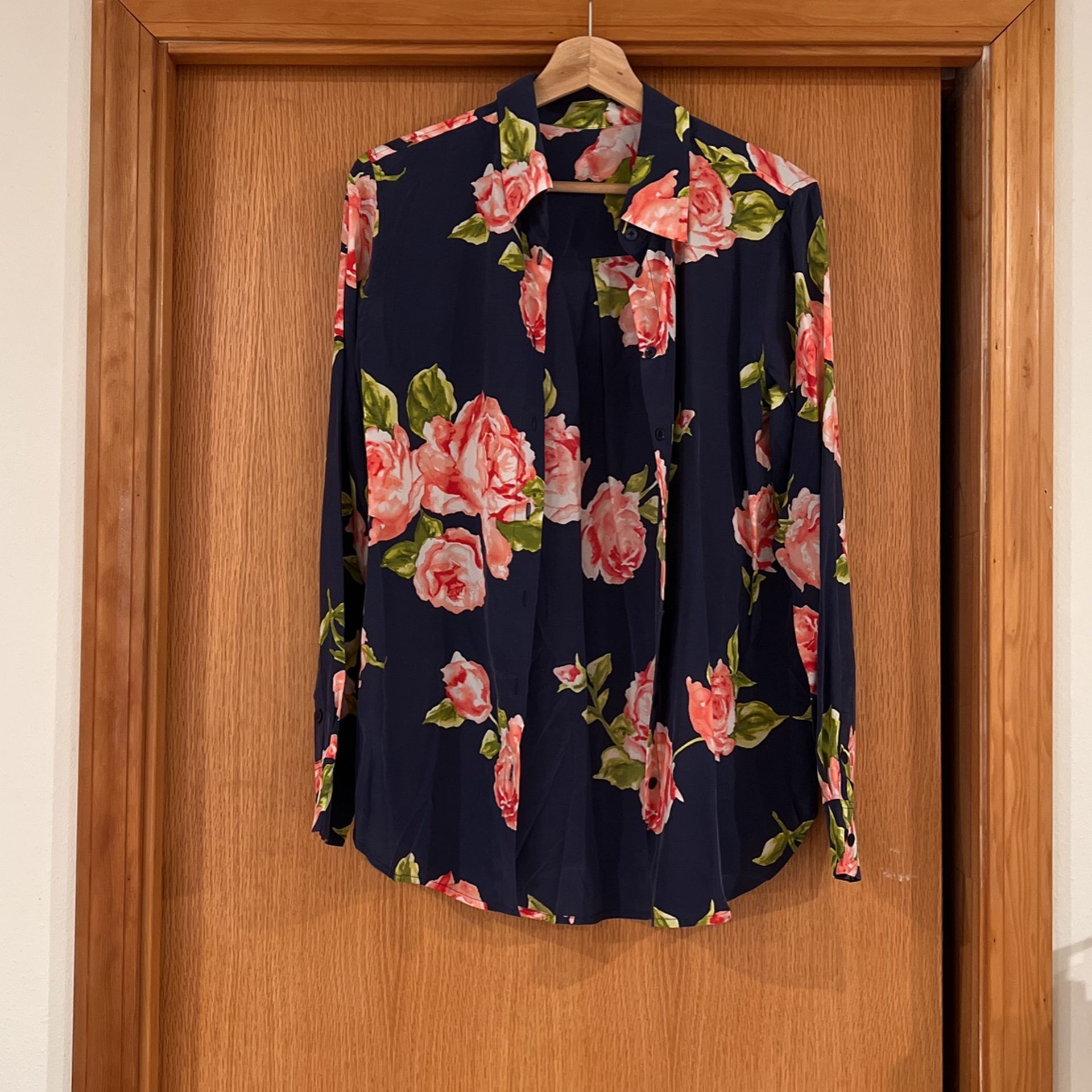 100% Silk Blouse Size M,All Products : American Fashion Style Bags On Sale