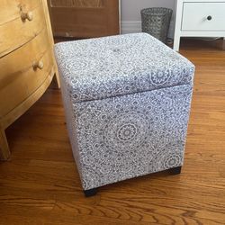 Upholstered ottoman storage