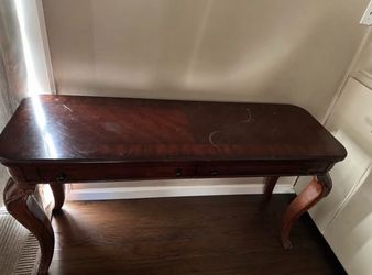 Dark wood table