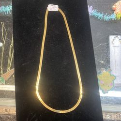 10k herringbone necklace