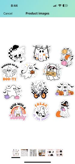 Halloween Funny Fridge Magnets, 12 Pieces Pumpkin Ghost Bat Refrigerator Magnetic Stickers Decals for Metal Door Locker Mailbox Car Decoration Supplie