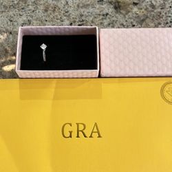 (NEW) 0.5 ct Diamond Moissanite Ring (GRA APPROVED)