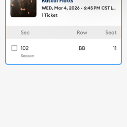 1 rodeo Houston rascal flatts concert ticket 120 bb please read