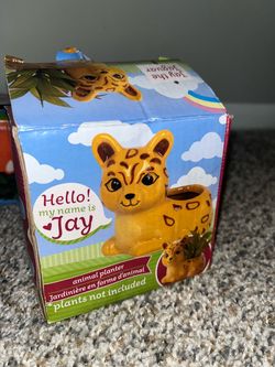 Jay the Jaguar Ceramic Animal Planter