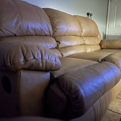 Leather Recliner Couch