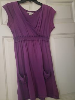 Juniors Cute Purple Summer Dress Size Med