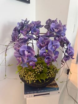 Artificial Purple Orchid Floral Arrangement