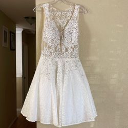 White Sequin Dress, Size 2 (XS)