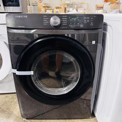 Samsung 7.5 cu ft Front‑Load Electric Dryer – Black Stainless | Model DVE456000V (Scratch & Dent)