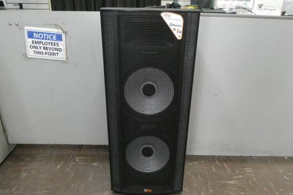 QFX SBX-415202 BT Bluetooth Cabinet Speaker with Built-In Amplifier