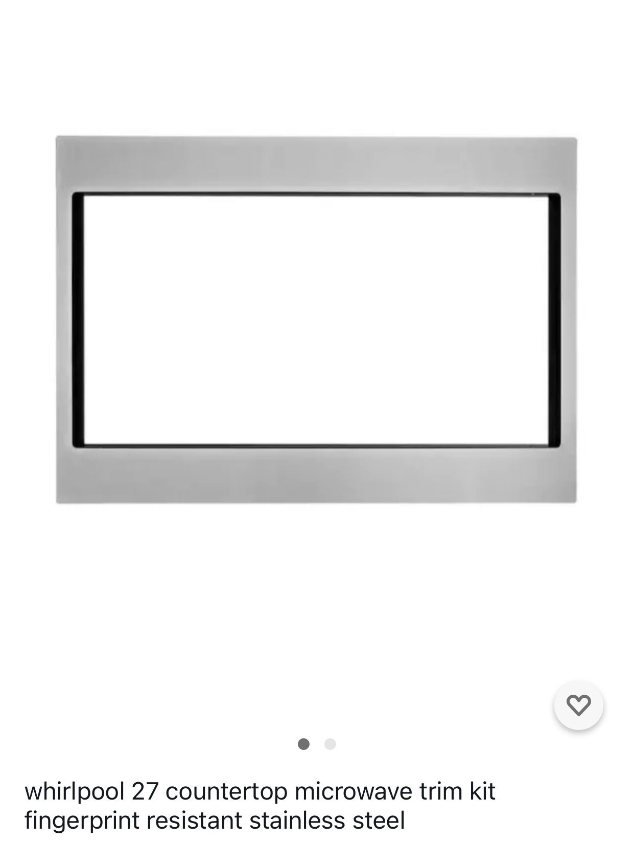 whirlpool 27 countertop microwave trim kit fingerprint resistant stainless steel K