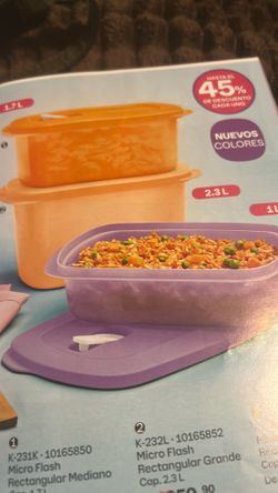 Set de tres recipientes de Tupperwere nuevos es uno de 2 litros,uno de 1.5 y uno de 1 litro todos por 25