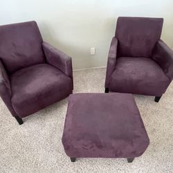 Chairs (2) And ottoman
