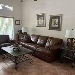 COFFEE TABLE &2 END TABLES IRON & STONE Over $1000 New 