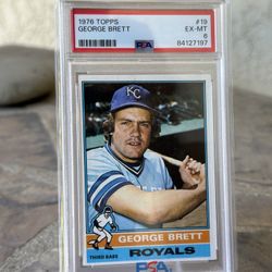 1976 Topps GEORGE BRETT #19 Kansas City Royals Baseball Card Graded PSA 6