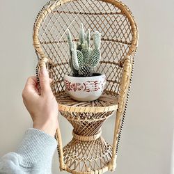 2 Wicker Plant Stands