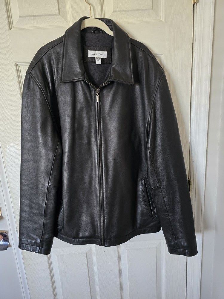 Mens Leather Bomber Jacket