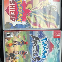 Pokemon Shield And Pokemon Arceus Switch Games 