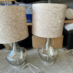 Pier 1 Import Tall MCM glass Lamps