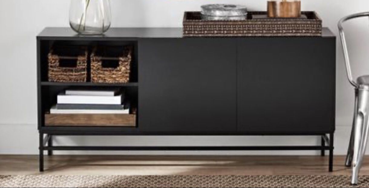 NEW Open Shelf Storage Console Table, TV Stand, (52” x 16” x 24”) L x W x H