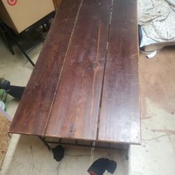 3 Panel Wood Coffee Table