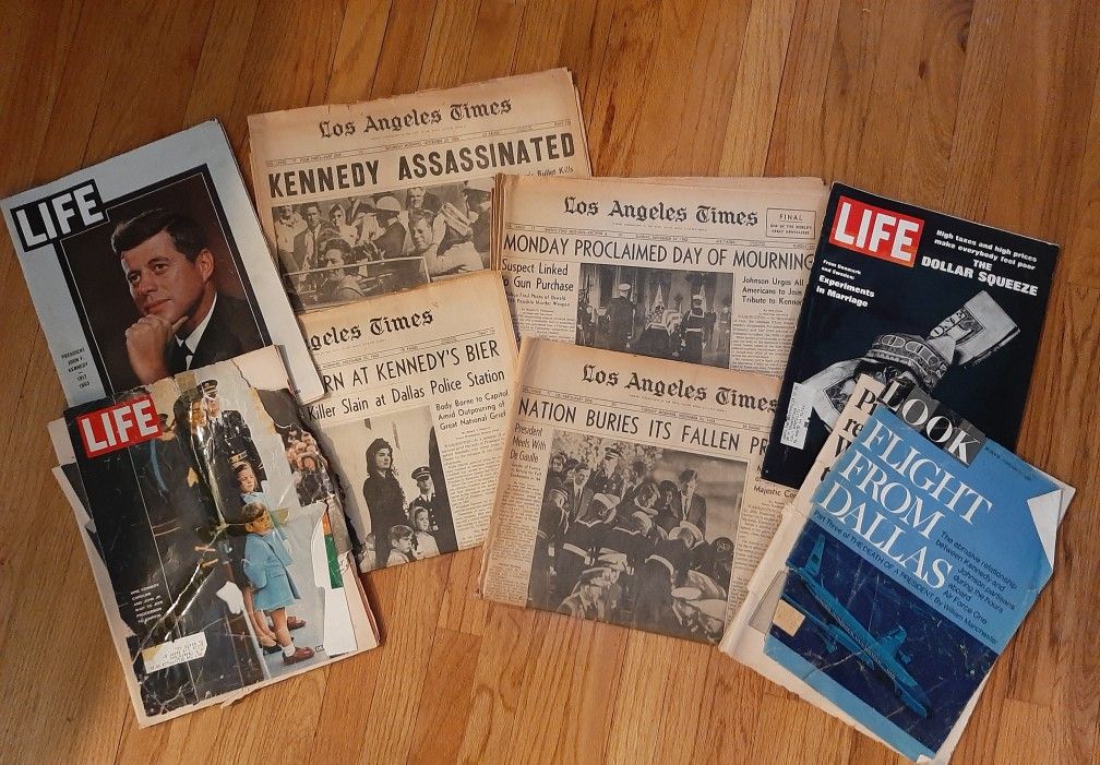 Kennedy's Assaination & Life~1963 Los Angeles Times & Life Magazine Lot Of 10