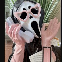 New Viral Scream Ghostface Resin Light Up Halloween Pink Black Ghostface 