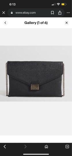 J.CREW BLACK LOCK ENVELOPE CLUTCH WITH CHAIN STRAP. Excellent condition.
