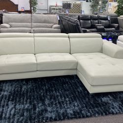 Modern Reversible Sectional On Sale! Available In White!