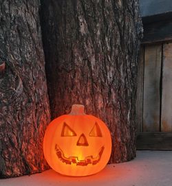 Halloween Lighted Pumpkin with cord 9 1/2" height