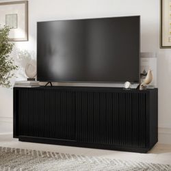 New Black Fluted Drew Barrymore Tv Stand 