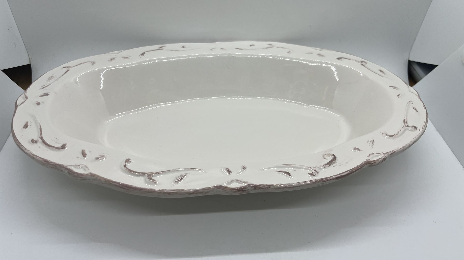 D’lusso home collection "Romance Collection" 12" Vegetable/Pasta Service Bowl