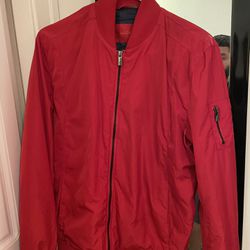 Red Zara Bomber Jacket