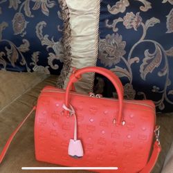 Mcm Boston Bag (limited Edition) Monogram Top Handle