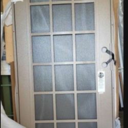 36x80 Security Door Swing Out To The Left Hand, Available Now, Two Tones Color 