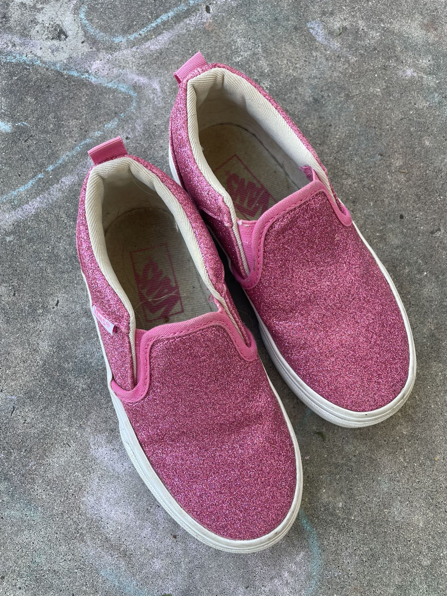 like new sparkly pink vans size 11